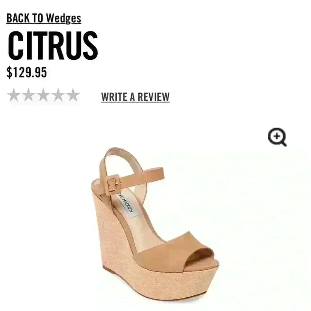STEVE MADDEN DARK BEIGE WEDGE